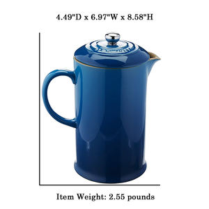 الجملة هدية مخصصة عالية الجودة صانع القهوة ديكور المنزل السيراميك الصحافة الفرنسية - Product Image 6