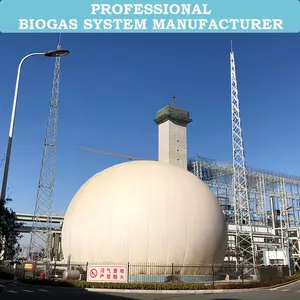 China deus fornecedores biogas digester duplo gás de membrana suporte anaeróbico fermentação tanque biogas bomba
