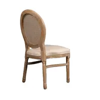 Французский античный деревянный обеденный стул Louis XV, свадебный стул