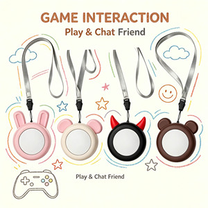 Dispositif interactif IA rechargeable en silicone pour le cou, avec application de dialogue multilingue, pour enfants, coffret cadeau, conception personnalisée ODM - Product Image 1