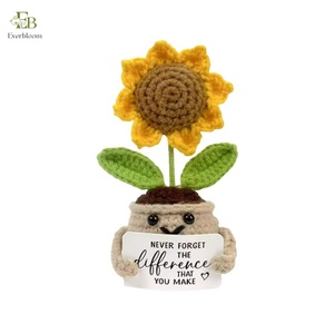 Nuovo Bestseller: Fiori all'Uncinetto <span class=keywords><strong>in</strong></span> <span class=keywords><strong>Vaso</strong></span>, Regalo per la Festa della Mamma, del Insegnante, Laurea, Fiori Artificiali Lavorati a Mano - Product Image 3