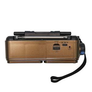 Radio FM portable rechargeable à énergie solaire rétro avec connexion Bluetooth, lecteur MP3 USB TF et écran LCD, radio multifonction - Product Image 3