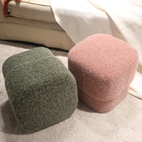 Plaine moelleux alpaga Pouf maison chambre meubles dressing maquillage pouf doux Polyester repose-pieds canapé tabouret