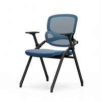 Chaise empilable commerciale en gros, chaise de bureau à dossier en maille respirante pour événements, salles de formation et grandes salles