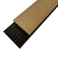 Plancher en WPC moderne antidérapant, imperméable, à bords carrés, emboîtable et creux, pour usage en parc, écologique et ignifuge