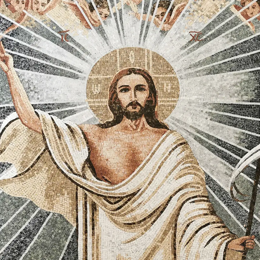 Mosaico personalizado de la Iglesia de la Virgen María, azulejo de pared, mural de suelo, piedra de cerámica, vidrio para piscina, mosaico, murales