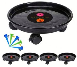 Porte-palette <span class=keywords><strong>de</strong></span> plantes, <span class=keywords><strong>support</strong></span> rond pour Pot <span class=keywords><strong>de</strong></span> fleurs, porte-palette, chariot, roulette avec roues universelles - Product Image 4