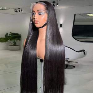 100% tóc con người Brazil nguyên đầy đủ ren phía trước tóc giả mật độ 250 HD tóc con người tóc giả 13x6 13x4 pre-ngắt với ren trong suốt - Product Image 2