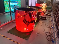 Écran LED incurvé flexible pleine couleur 16:9, panneaux d'écran vidéo LED pliables, écran LED intelligent 2,5 mm, écran LED souple, écran LED extérieur, SDK OEM