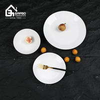 Coffret Cadeau Supermarché – Ensemble de 12 Pièces : Assiettes et Bols en Verre Opale Blanc Pur, Brillant et Résistant à la Chaleur