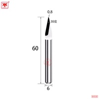 CNC diamant routeur outil V forme fraise 30 degrés 6 tige en carbure PCB graver 3D PCD Bit bois PVC fond plat sculpter acrylique