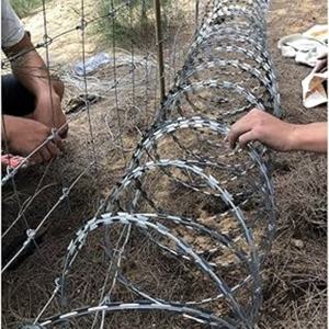<b>Electric</b> Galvanized Anti-corrosion Double Coil Razor Barbed <b>Fence</b> <b>Wire</b> Iron <b>Wire</b> - Product Image 3