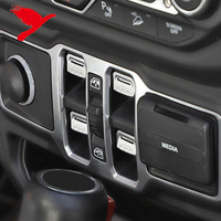 Couvre-boutons de lève-vitre colorés pour Jeep Wrangler JL 2018-2025