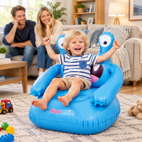 Chaise gonflable pour enfants en PVC en gros, forme de dessin animé, pour la maison et la plage