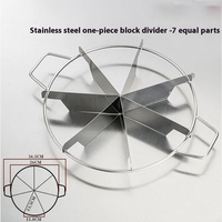 6/7/8 portions rondes en acier inoxydable Cutter en métal Pizza & Cake Divider Tool pour les recettes de cuisson et de pâtisserie
