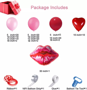 Ensemble de ballons en latex de luxe <span class=keywords><strong>rouge</strong></span> pour la Saint-Valentin, mariage, <span class=keywords><strong>anniversaire</strong></span>, fête joyeuse, <span class=keywords><strong>guirlande</strong></span> d'arche, décoration de fête - Product Image 5