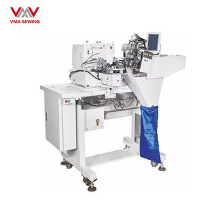 Machine à coudre à double aiguille haute performance VMA avec système d'alimentation automatique pour la pose de boucles de ceinture sur les jeans - Product Image 1