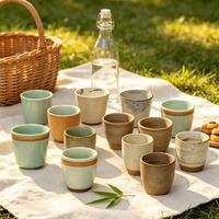 Tasse à thé en céramique artisanale NEWELL 0,6 kg, inspirée du Zen, résistante aux hautes températures, compatible lave-vaisselle, emballage ODM pour