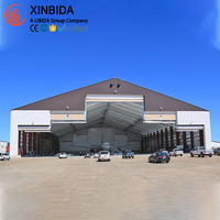 Hangar préfabriqué en structure acier Q235/Q355, largement utilisé pour les hangars d'avions, avec certification CE CWB
