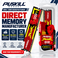 PUSKILL DDR4 8GB*2 3200MHz PC4-25600 UDIMM Mémoire RAM DDR4 non tamponnée pour ordinateur de bureau, module de mémoire pour station de travail à haute capacité