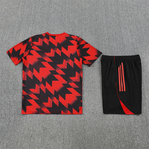 Tenues de football d'été, ensemble d'entraînement à manches courtes, maillot 25/26 Manchester, polyester respirant, séchage rapide, col rond, unisexe - Product Image 3