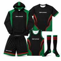 Conjunto de Entrenamiento de Rugby Sublimado Personalizado: Sudadera con Capucha, Jersey, Polo, Camiseta sin Mangas, Pantalones Cortos, Calcetines, Ropa de Equipo, Uniformes Transpirables de Secado Rápido