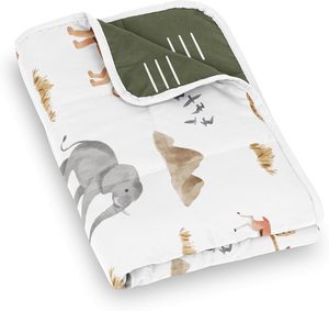 Manta Ponderada con Diseño de Animales de la Selva para Niños y Niñas, Tamaño Pequeño, Lavable, 5 Libras, Certificación Oeko-Tex - Product Image 3