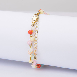 Woven <b>Bracelet</b> Macaron Color Crystal <b>Pearl</b> Woven <b>Bracelet</b> for Women Uionen 2257 - Product Image 1