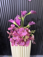 RK345 Promotion : Boule de fleurs artificielles en soie violette personnalisée pour centre de table de mariage de luxe et décoration événementielle