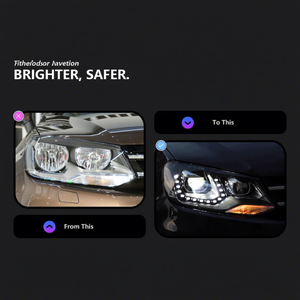 Special 12V 11-15 for <b>LED</b> <b>Headlight</b> Assembly Teardrop Shape DRL Flowing Turn Signal Upgrade Teardrop Shape Design Enhances Vehic - Product Image 5