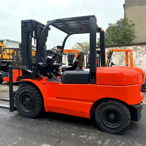 <b>Used</b> China Brand Heli CPCD50 5 Ton Diesel 4WD Truck Forklift Solid Tire Hydraulic Three Stage Mast Rough Terrain - Product Image 1