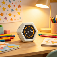 Temporizador Hexagonal de Productividad Google para Niños, Temporizador de Estudio Pomodoro, Temporizador Visual de Cuenta Regresiva para Niños, Temporizador Digital Inteligente para Cocina