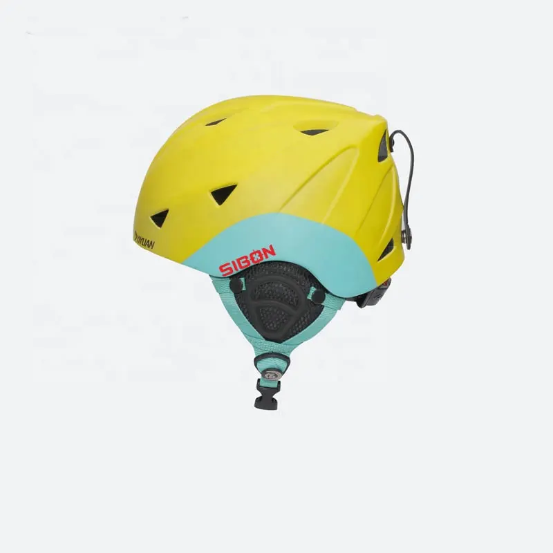 SIBON B0822107 12 Ventilasi Udara PC Shell Yang Dapat Dilepas Goggle Lock Tali Revoable Liner Anak Ski Helm Orange