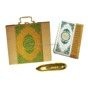 Golden English Deutsch Español Leespen El Sagrado Corán Árabe Corán Qran Somalia Baghdadi Regla Libro Coránico - Product Image 1