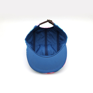 BSCI chine personnalisé 5 panneaux plage chapeaux de course impression de <span class=keywords><strong>fleurs</strong></span> étiquette tissée à séchage rapide casquette de Camp en Nylon - Product Image 6