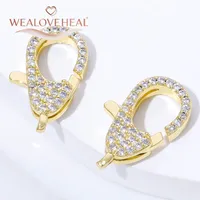 Nouveaux fermoirs de luxe 2026 en laiton plaqué or 18 carats avec zircone cubique incrustée pour la fabrication de bijoux et bracelets DIY