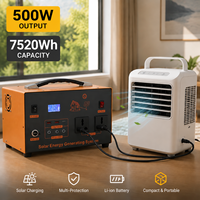 Centrale Électrique Portable LiFePO4 720Wh 500W à Onde Sinusoïdale Pure, Générateur Solaire, Mini Climatiseur Économe en Énergie pour Extérieur - Vente en Gros