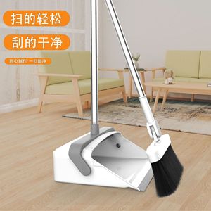 Juego de escoba y recogedor plegable extra grande y grueso con escoba giratoria para uso doméstico - Product Image 3