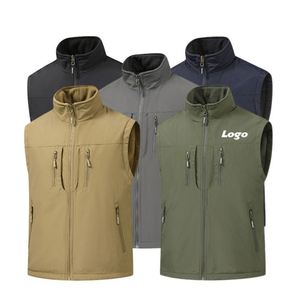 Chalecos de Hombre 100% Nailon, Reversibles, Sin Mangas, Aislantes, Prácticos, con Múltiples Bolsillos, para Invierno, Senderismo, con Cierre - Product Image 4