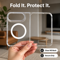 Coque de téléphone magnétique transparente personnalisée avec logo pour iPhone 18 Fold – Étui hybride fin anti-poussière – Vente en gros directe usine