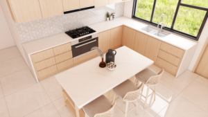 Fabricante de Gabinetes de Cocina Pre-Ensamblados de Madera de Guangdong, Gabinetes de Cocina de Estilo Tradicional - Product Image 5