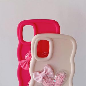 เคสโทรศัพท์ Quicksand INS Soft TPU สำหรับ Tecno ลายหัวใจคลื่นพร้อมโบว์  พร้อมถุง OPP - Product Image 4