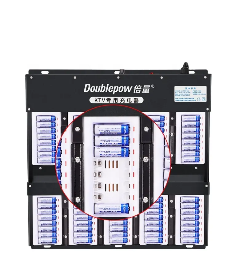 Doublepow 도매 K868 휴대용 80 슬롯 전원 DC 충전기 1.2V AA/AAA Ni-Mh/Ni-Cd QC3.0 35W OTP KTV 충전식 ABS 배터리