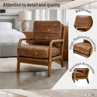 Fauteuil d'appoint moderne en bois massif, rembourré en tissu métallisé, avec accoudoirs incurvés, pour salon et chambre à coucher