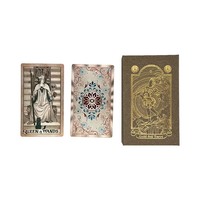 Cartes de tarot en PVC avec feuille d'or de la marque CY, modèle CY-88, imperméables, écologiques, boîte en papier personnalisée 12x7cm pour nappe de jeu