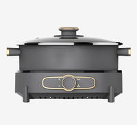 Casserole électrique de cuisine 4L, multifonctionnelle, pour la maison, pour faire bouillir, frire et nouvelle conception de poêle électrique