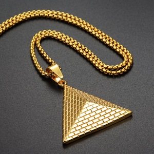 Hip Hop Đồ Trang Sức Châu Phi Cổ Đại Ai Cập Kim Tự Tháp Mặt Dây Chuyền 18K Vàng Người Đàn Ông Của Đồ Trang Sức Thép Không Gỉ Vòng Cổ - Product Image 5