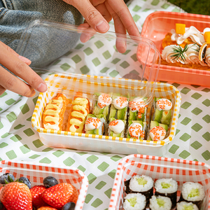 Nhựa nướng bao bì tráng miệng hộp PP hộp vỉ bao bì đóng gói trong suốt Dã ngoại nướng hộp Sushi container - Product Image 2