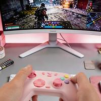 Control Inalámbrico GameSir Nova 2 Lite Rosa de 3 Modos con Efecto Hall para Nintendo Switch, iPhone, Android, PC, Regalos