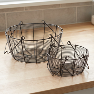Metal Wire Vegetables <b>Basket</b> Set of 2 pcs - Product Image 2